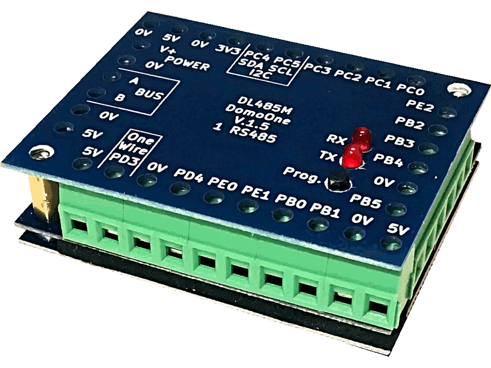 DL485M1 - Darduino con ATMEGA328PB, RS485, I2C, OneWire, Alimentazione 8:24Vdc - Ideale per progetti custom